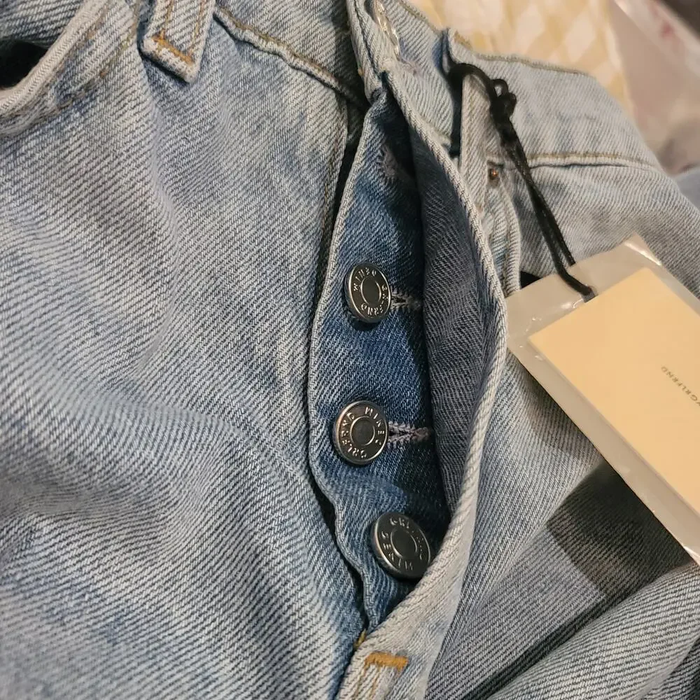 GRLFRND Cassidy Mid Rise Straight in Park Slope NWT Size 24 - Picture 6 of 9